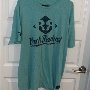 Men’s Rock Revival Lt Green Tee SZ XL